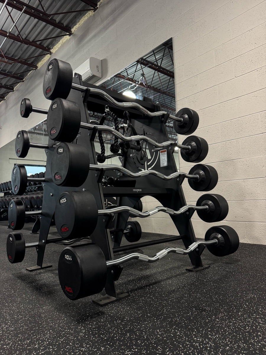 Fixed barbell rack